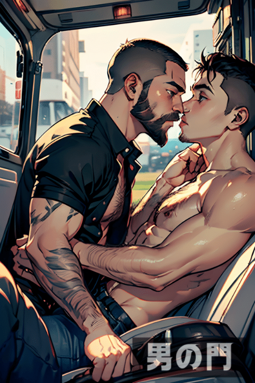 【男の門】トラック野郎【AI画像生成で作ったリアルすぎるアニメ画像】