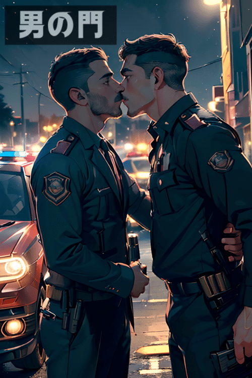 【男の門】ポリス野郎【AI画像生成で作ったリアルすぎるアニメ画像】
