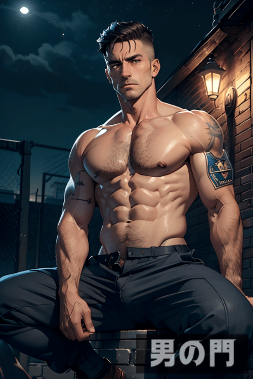 【男の門】ポリス野郎【AI画像生成で作ったリアルすぎるアニメ画像】