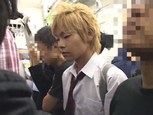 【男の門、厳選！おすすめゲイ動画】ノンケ痴漢エクスプレス II 金髪デカマラ男子校生編