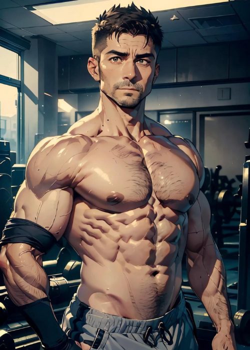 男の門【ゲイAIエロアニメ】39歳のジムトレ野郎