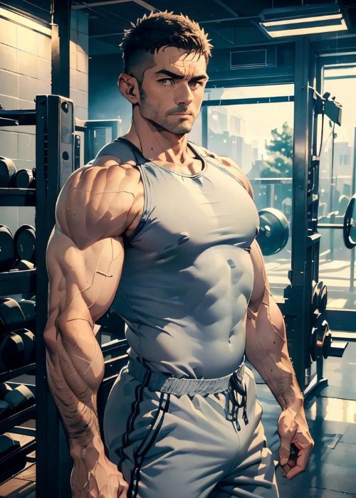 男の門【ゲイAIエロアニメ】39歳のジムトレ野郎