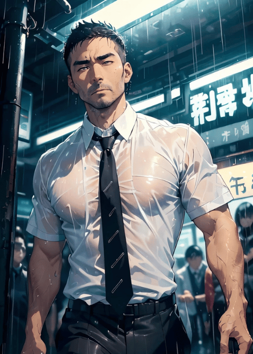 【男の門・禁断の体験談】ゲイAIエロアニメ「濡れる男」