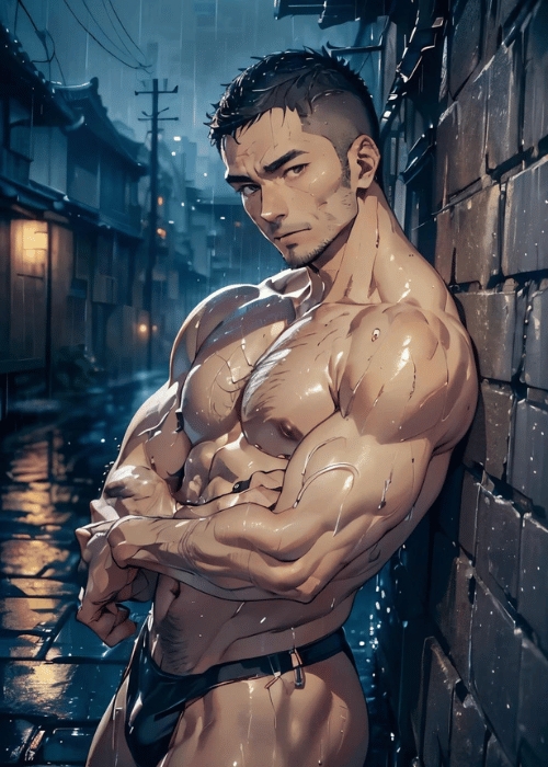 【男の門・禁断の体験談】ゲイAIエロアニメ「濡れる男」
