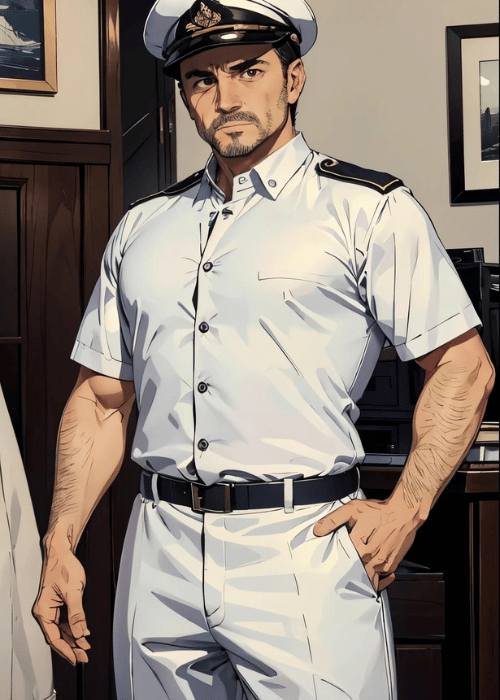 男の門・禁断の体験談【ゲイAIエロアニメ】海軍の親父