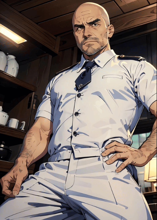 男の門・禁断の体験談【ゲイAIエロアニメ】海軍の親父