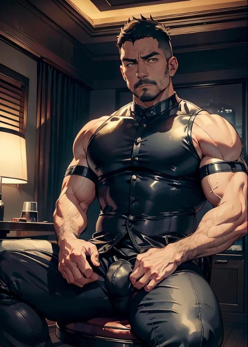 男の門・禁断の体験談【ゲイAIエロアニメ】「レザー兄貴」