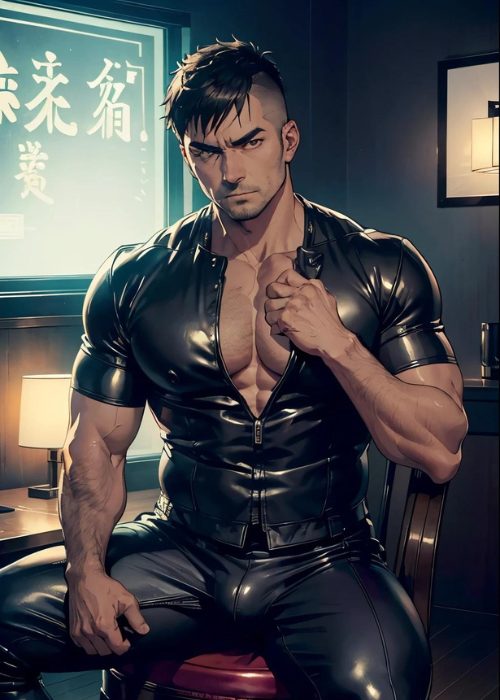 男の門・禁断の体験談【ゲイAIエロアニメ】「レザー兄貴」