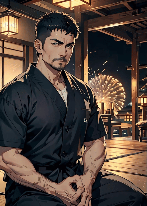 【男の門・禁断の体験談】ゲイAIエロアニメ「花火と男」