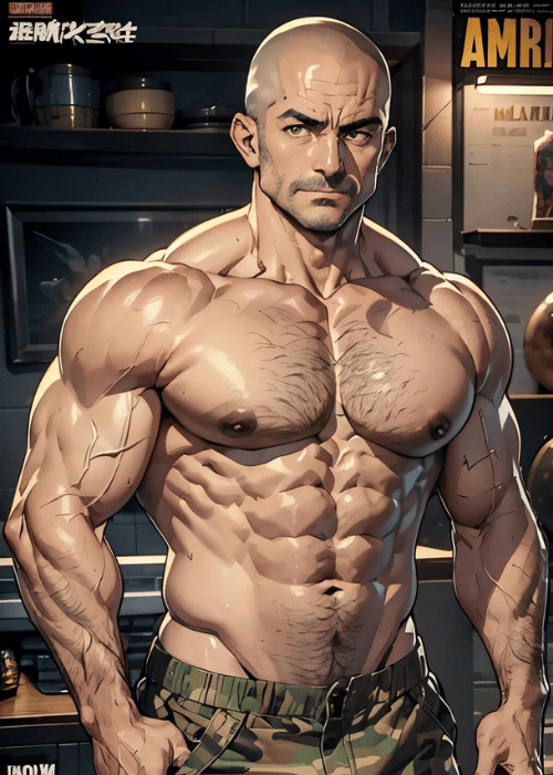 【男の門・禁断の体験談】ゲイAIエロアニメ「軍人オヤジ」