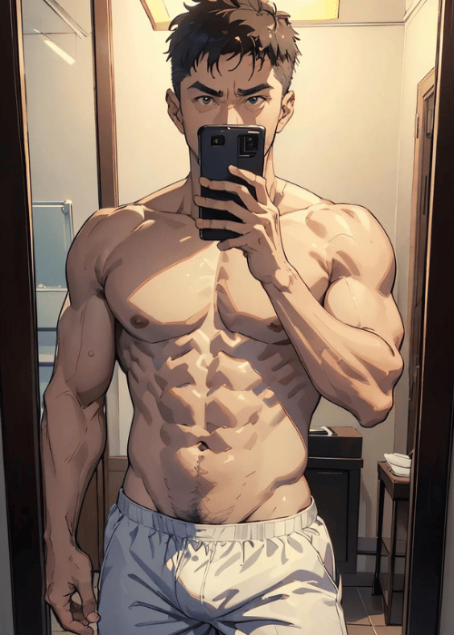 【男の門・禁断の体験談】ゲイAIエロアニメ「自撮リーマン」