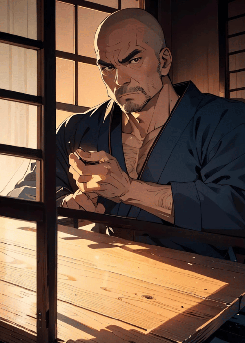 【男の門・禁断の体験談】ゲイAIエロアニメ「和室の坊主オヤジ」