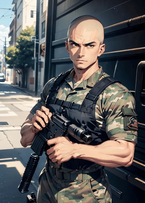 【男の門・禁断の体験談】ゲイAIエロアニメ「自衛隊の坊主隊員」