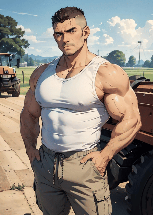 【男の門・禁断の体験談】ゲイAIエロアニメ「農家のイケオジ」