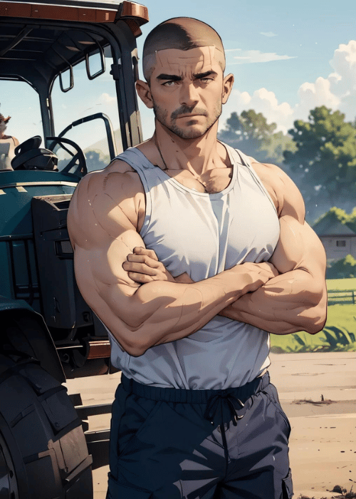 【男の門・禁断の体験談】ゲイAIエロアニメ「農家のイケオジ」