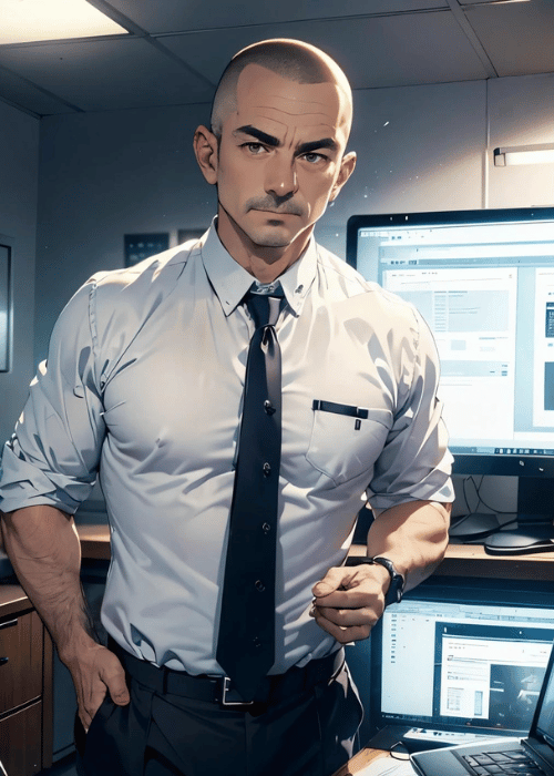 【男の門・禁断の体験談】ゲイAIエロアニメ「オフィス露出親父」