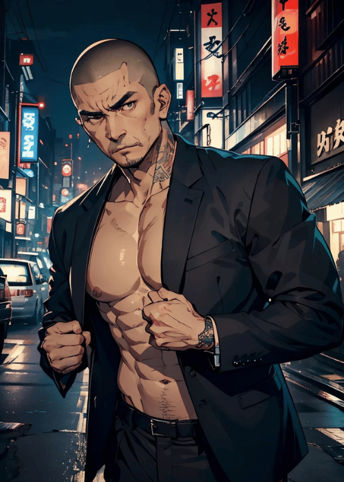 【男の門・禁断の体験談】ゲイAIエロアニメ「ヤクザの強面オヤジ」