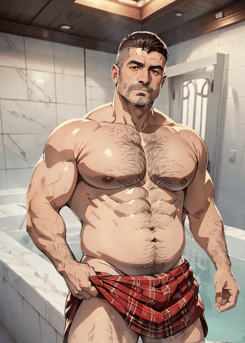 【男の門・禁断の体験談】ゲイAIエロアニメ「トルコ風呂の親父」