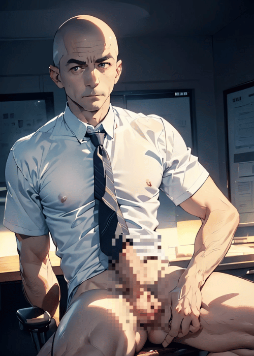 【男の門・禁断の体験談】ゲイAIエロアニメ「オフィス露出親父」