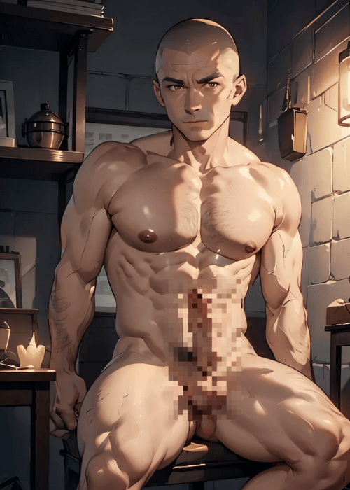 【男の門・ゲイ禁断の体験談】ゲイAIエロアニメ「坊主ゲイ親父」
