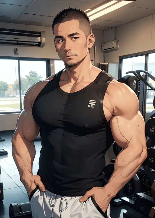 【男の門・ゲイ禁断の体験談】ゲイAIエロアニメ「ノンケ in Gym」