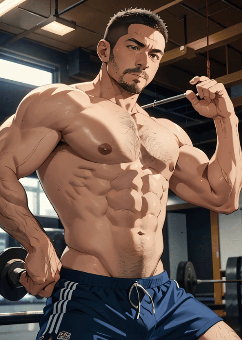 【男の門・ゲイ禁断の体験談】ゲイAIエロアニメ「ノンケ in Gym」
