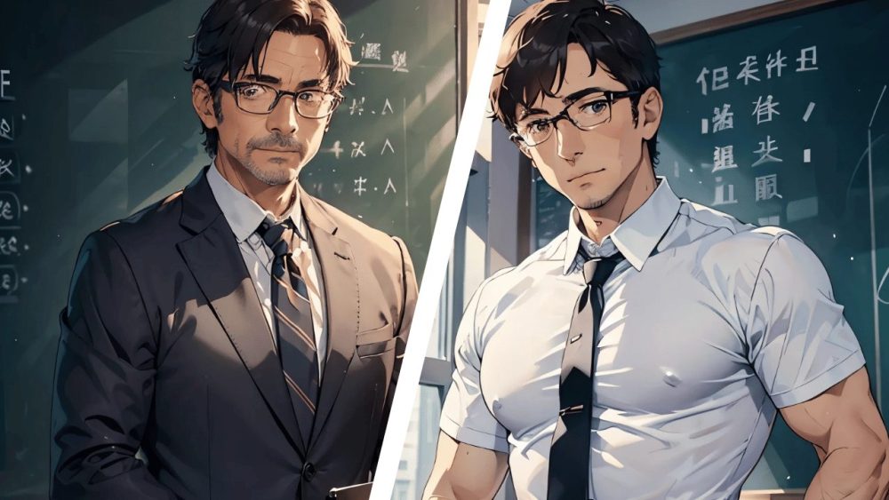 【男の門｜ゲイ｜禁断の体験談】AIエロアニメ「ハレンチ教師」