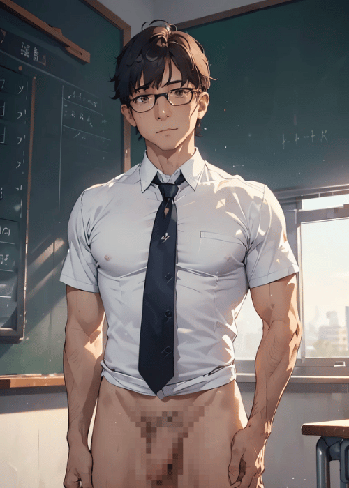 【男の門｜ゲイ｜禁断の体験談】AIエロアニメ「ハレンチ教師」
