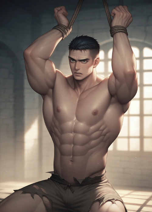 【男の門｜ゲイ｜禁断の体験談】AIエロアニメ「捕虜」
