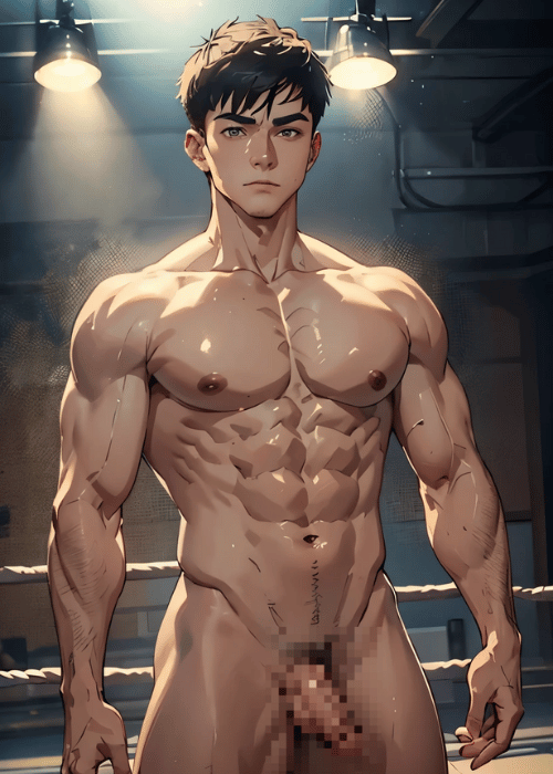 【男の門｜ゲイ｜禁断の体験談】AIエロアニメ「ボクサー」