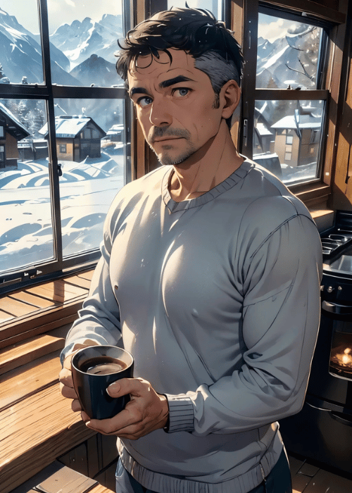 【男の門｜ゲイ｜禁断の体験談】AIエロアニメ「雪山とイケオジ」