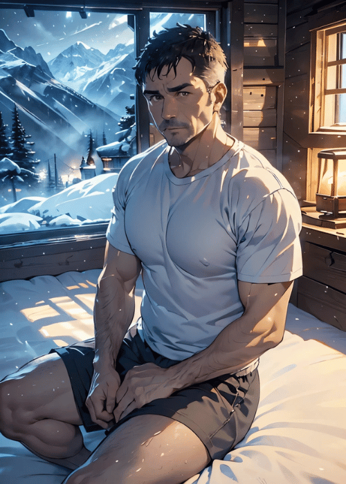 【男の門｜ゲイ｜禁断の体験談】AIエロアニメ「雪山とイケオジ」